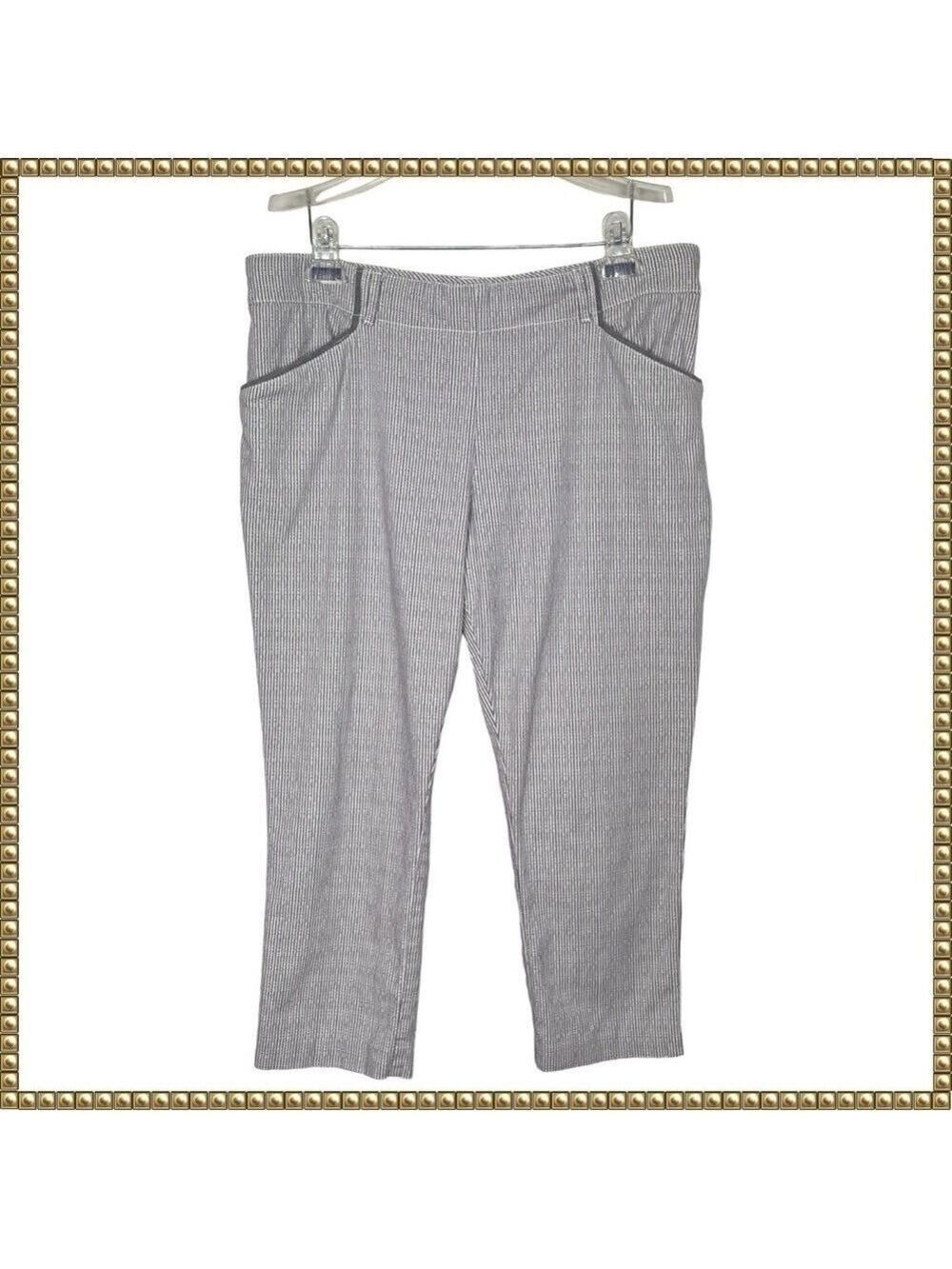 Anthropologie Cartonnier Striped Capri Pants Size 12